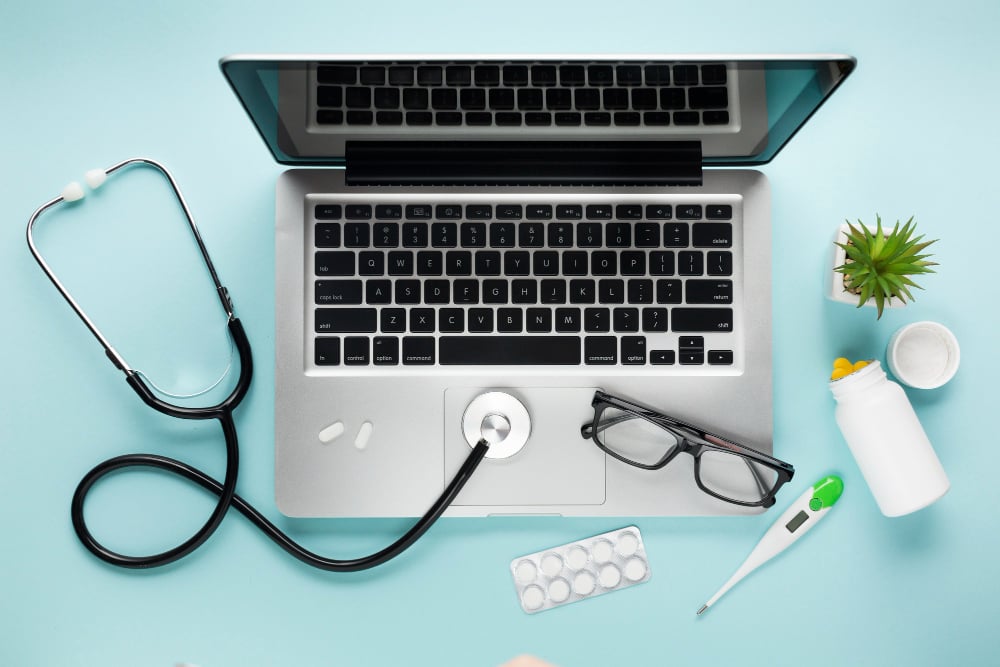 Medical Professional working in a modern clinical environment